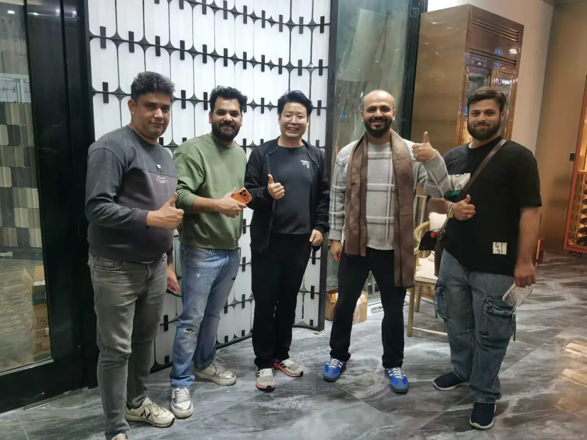 Group of clients during a visit